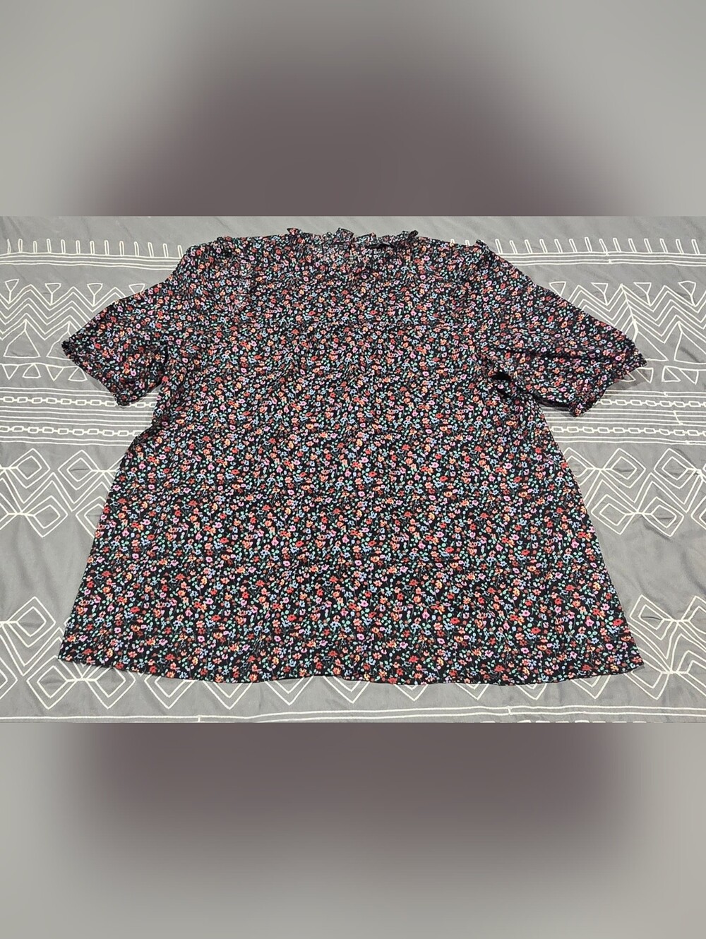 Madewell Ruffle Top Oversized Floral Blouse Size XXS